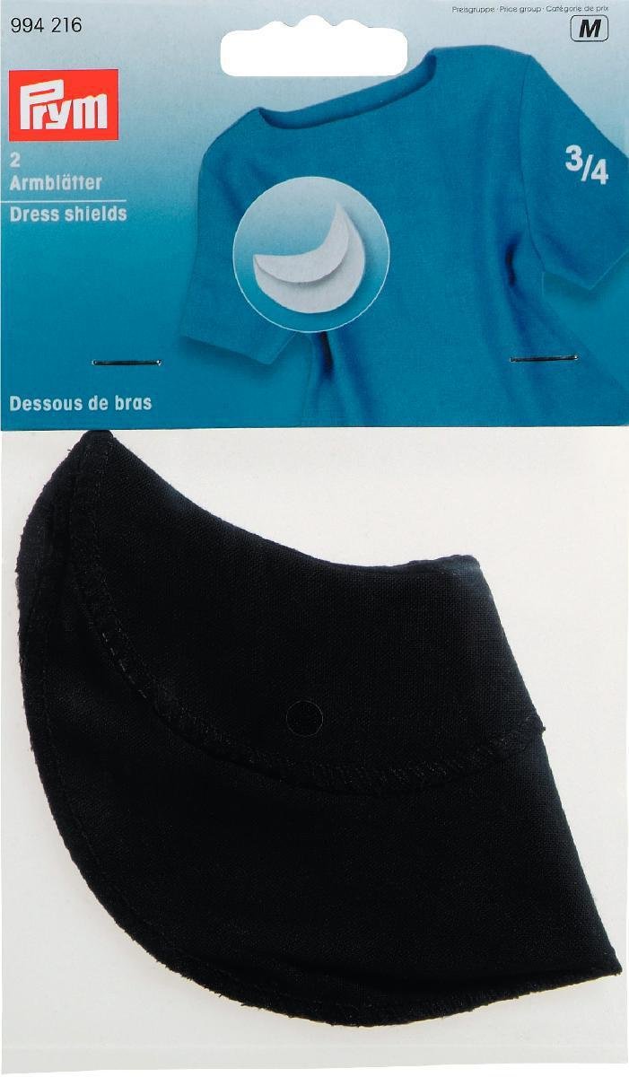Scudi per abiti taglia 3/4 nero 100% cotone