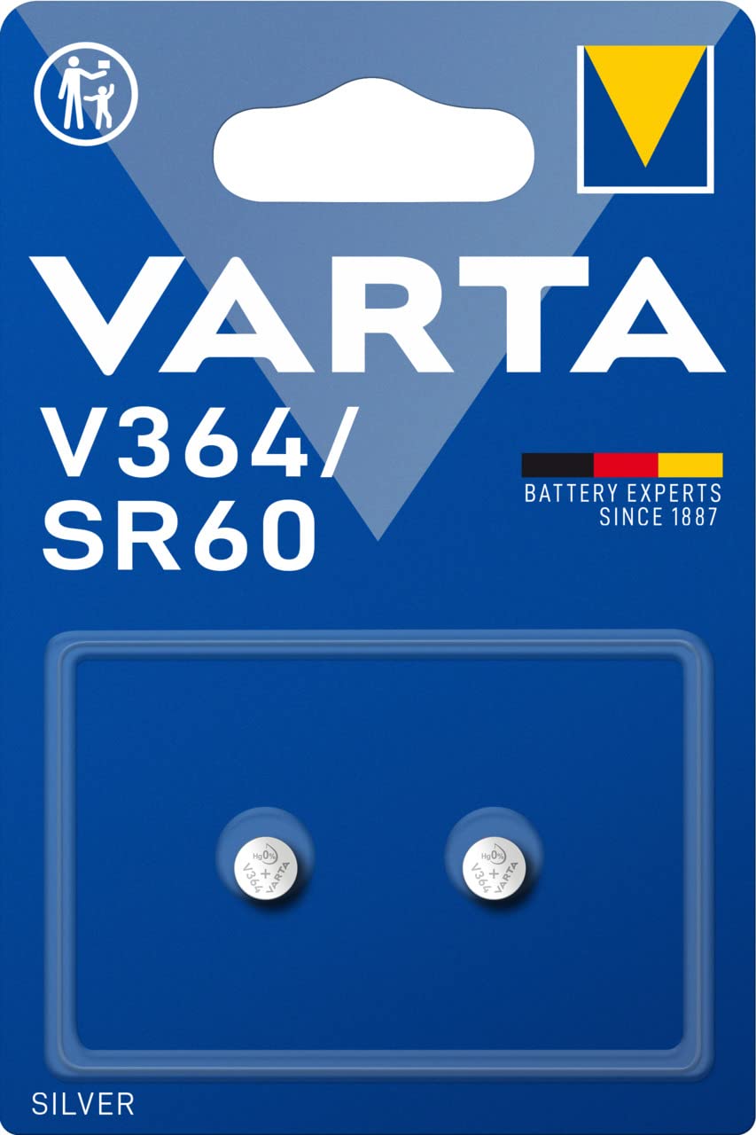 Varta Pack de 2 Piles Montre Oxyde d'Argent V364 SR60