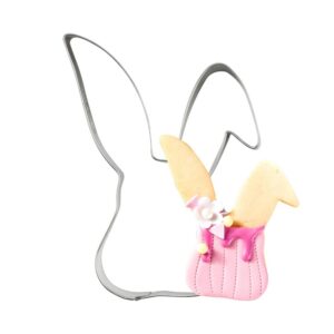 Dr. Oetker Emporte-pièce en forme de tête de lapin - Accessoire de cuisson parfait pour Pâques - 80 x 63 x 25 mm - Fer blanc étamé - Nettoyage à la main - Design doré - Argenté