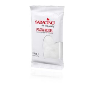 Saracino Pâte à Sucre Model Blanche à Modeler de 250 g sans Gluten Made in Italy