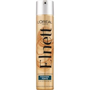 L’ORÉAL PARIS - Laque Elnett - Spray Fixation Forte - Enrichi en Vitamine B5 - Tous Types de Cheveux - 300ml