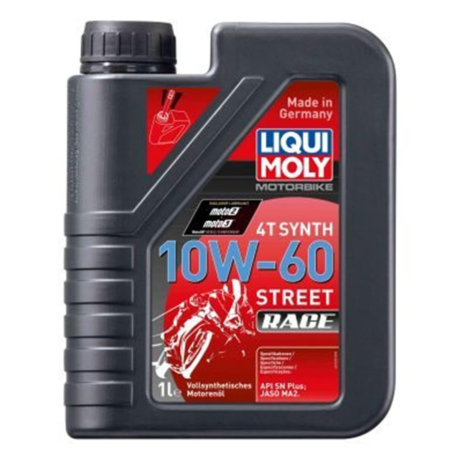 LIQUI MOLY Motorbike 4T Synth 10W-60 Street Race, 1 L, Huile de moto à 4 coups, SKU: 1525