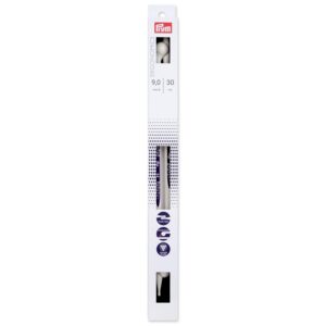 Prym 190 312 Single-Point Ergonomic Knitting Needle 9mm/30cm, White, One Size