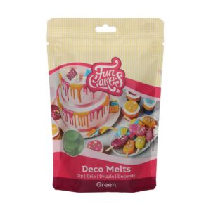 FunCakes Deco Melts Grün - Trempez, coulez, arrosez et décorez ! Faire fondre brièvement au micro-ondes ou au bain-marie , 250 g