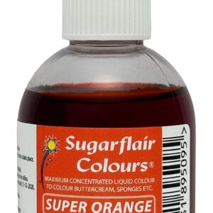 Sugarflair Colours Concentrated Liquid Color Orange - Orange - Colorant Alimentaire, Concentré Nourriture Dye pour Pâte à Sucre, Crème au Beurre, Glaçage, Macarons, Gâteaux - 60 ml