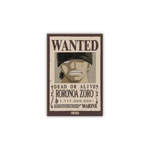 ABYstyle – Aimant One Piece – Produit Officiel – Magnet Décoratif – Format Standard (Wanted Zoro)