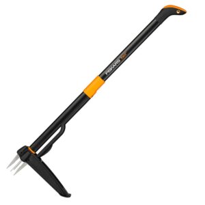 Fiskars 139950 Xact Désherbeur, 4 Dents