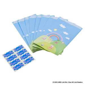 Dr. Oetker 2957 Lot de 16 sachets pour biscuits, sachets pour cookie, biscuits sablés, Sacs de fête en papier Peppa Pig, papier, coloré, 22 x 13 cm