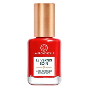 La Provençale Maquillage - Le Vernis Solaire - Vernis à Ongles Longue Tenue - Enrichi en Huile d'Olive Bio AOP Provence - Fini Brillant Laqué - Teinte : Rouge Ramatuelle (404)