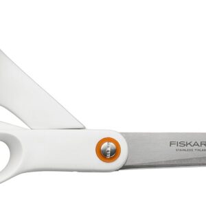 Fiskars Ciseaux universels, Longueur totale: 24 cm, Acier/Plastique, Functional Form, Blanc, 1020414