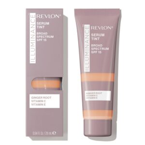 Revlon Sérum Teinté Illuminance, Triple Acide Hyaluronique, Unifie le teint au fil du temps et hydrate tout au long de la journée, SPF 15, 313 Light Tan, 28 ml