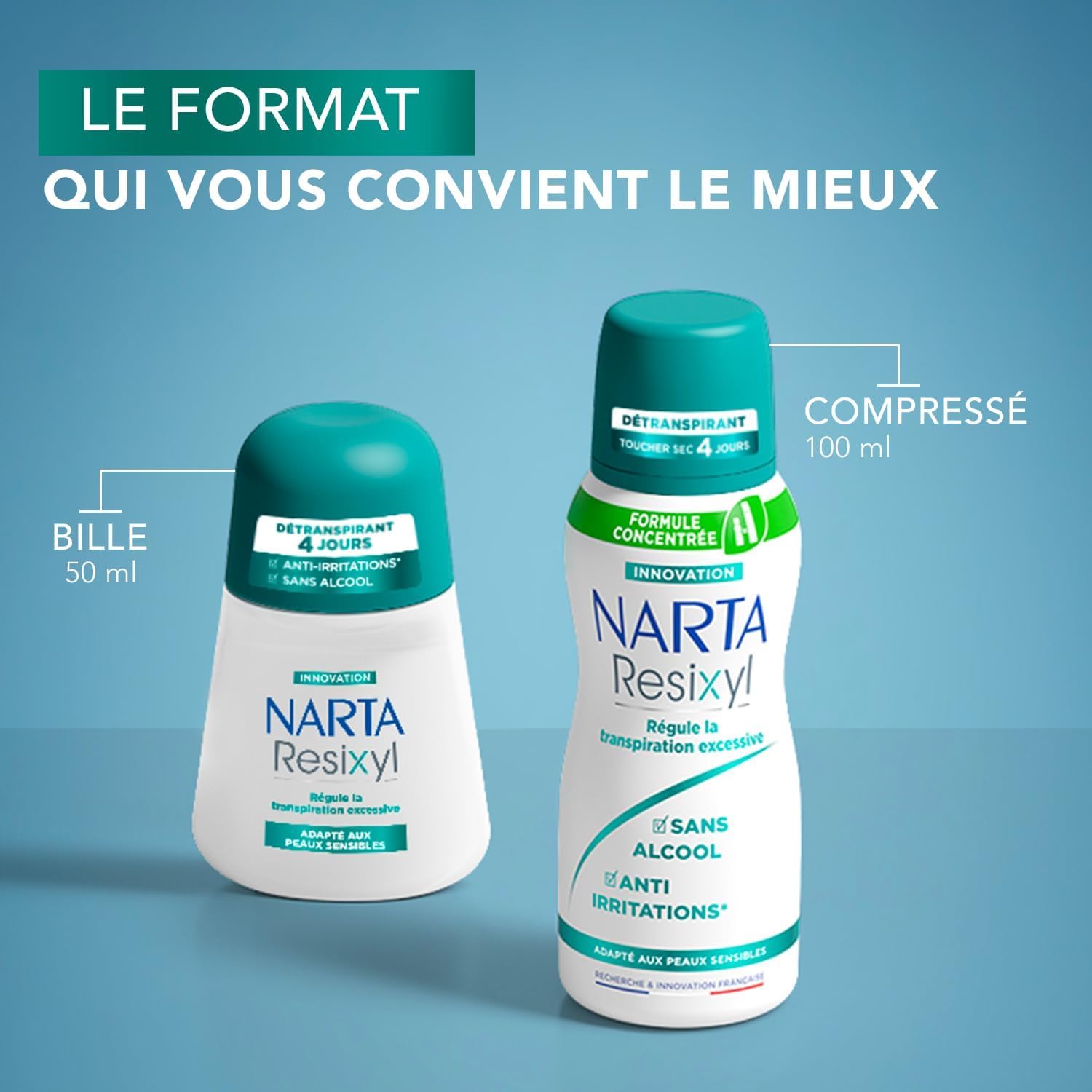NARTA - Resixyl - Déodorant Spray Compressé Femme - Détranspirant Toucher Sec 4 Jours - Transpiration Excessive - Anti-Irritations* - 0% Alcool** - Peaux Sensibles - Anti trace blanche - 100ml - LOT 6 – Image 4
