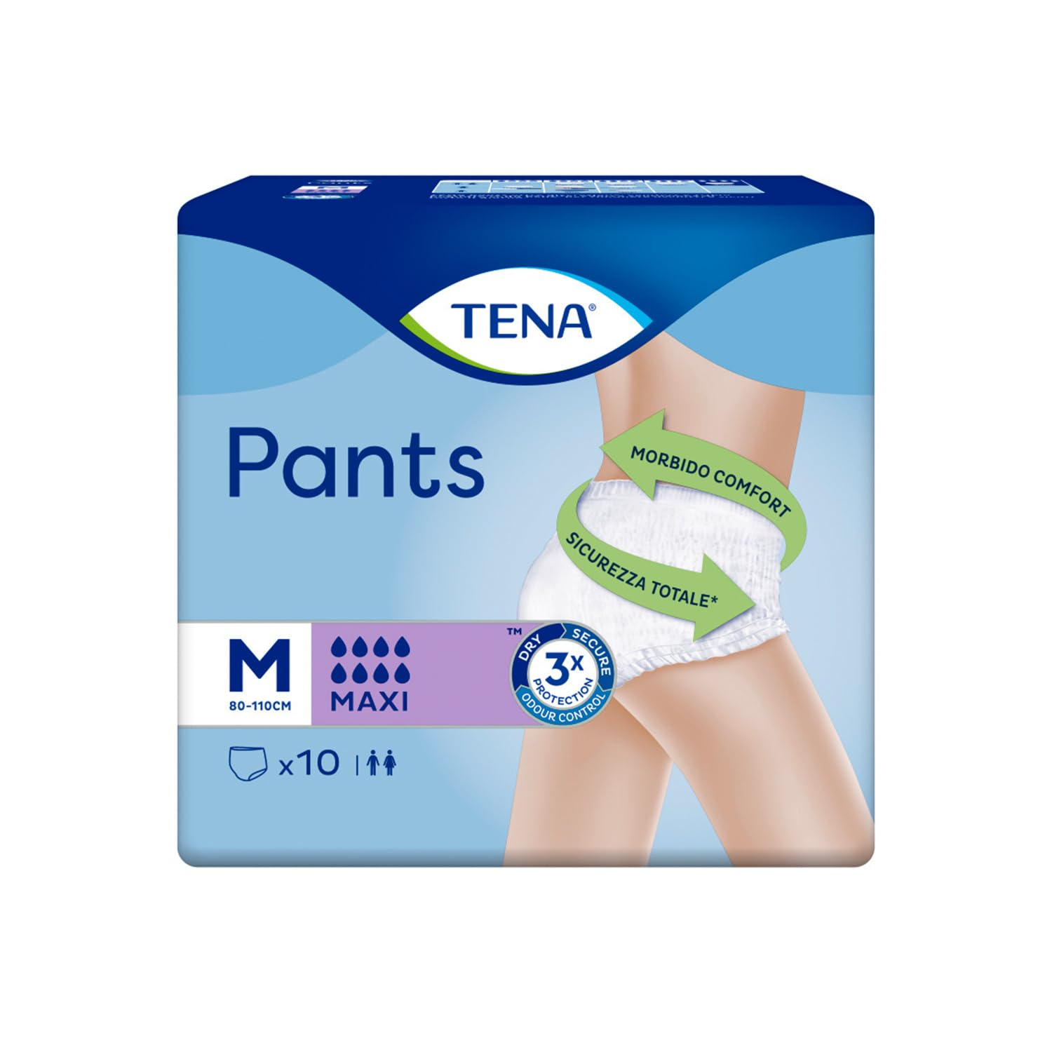 Tena - Tena Pantalon Proskin Maxi (taille M) - 10 pièces, l'emballage peut varier
