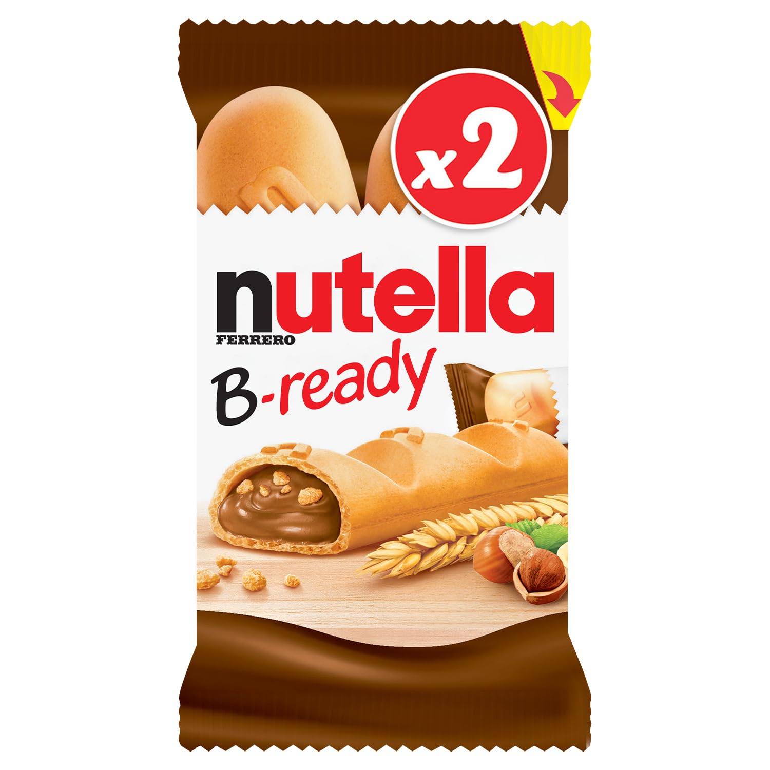 Nutella B-ready – Biscuits Fourrés à la Pâte à Tartiner Nutella® – Gaufrette pour le Goûter – 24 x 2 barres – Image 2