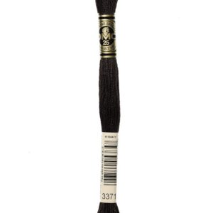DMC 117-3371 Mouline Fil à broder 6 brins en coton Noir Marron 8,7 m