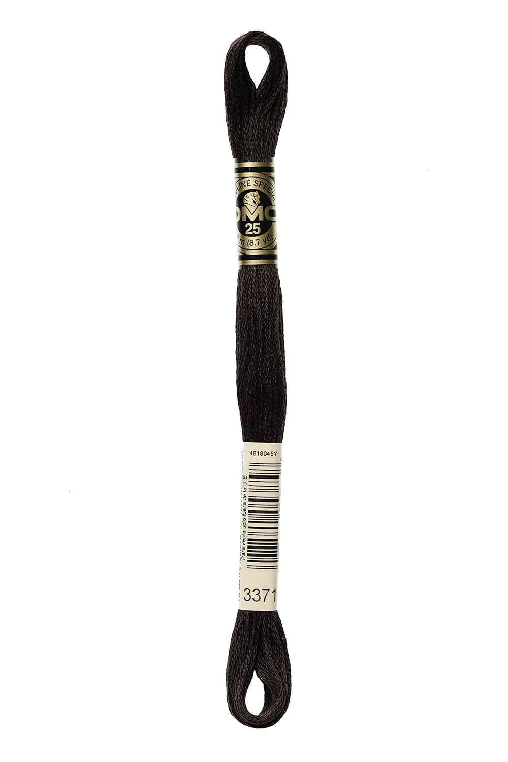 DMC 117-3371 Mouline Fil à broder 6 brins en coton Noir Marron 8,7 m