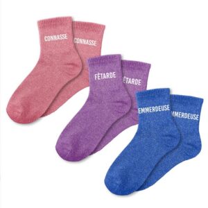 STC Coffret trio chaussettes paillettes connasse