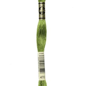 DMC Fil à broder de 8 m, couleurs variées, Tissu, Couleur 470, 8.7-Yards