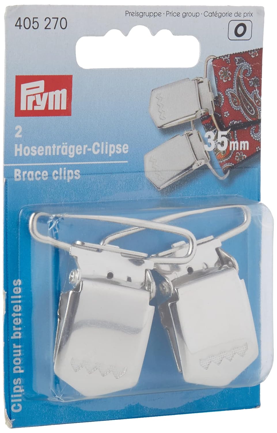 Prym Clips de maintien acier 18mm col argenté