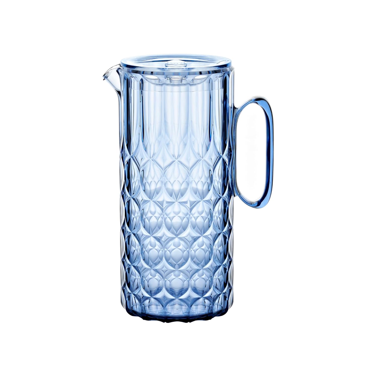 Guzzini - Vanity, Carafe avec couvercle, bleu denim, en Bio-based SAN et Bio-based SMMA - EAU