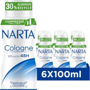 Narta - Déodorant Spray Compressé - Cologne - Lot de 6 x 100ml