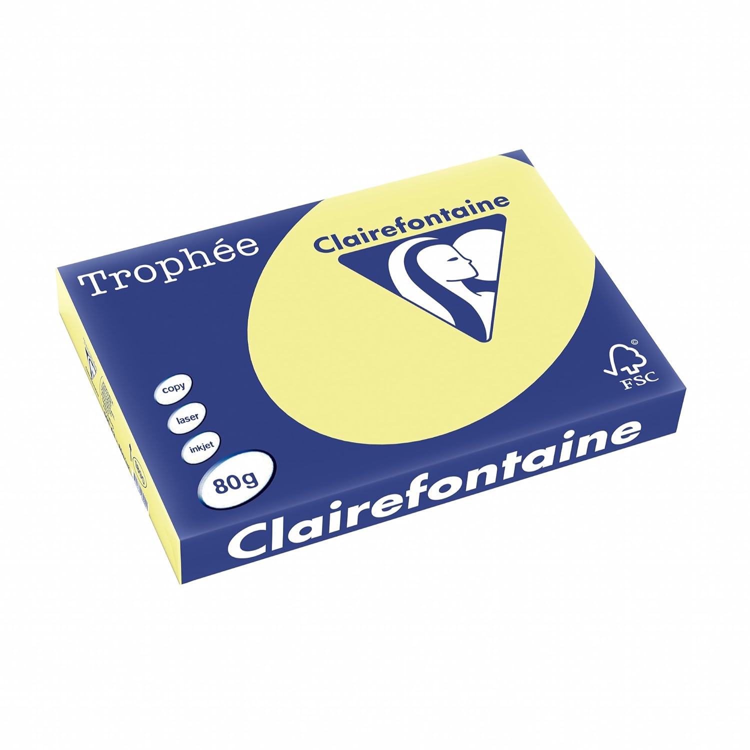 Clairefontaine Trophée 1890 Ramette de 500 feuilles papier 80 g Format A3 Jaune