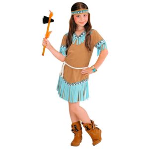 W WIDMANN MILANO Party Fashion - Costume enfant indienne, robe, Far West, fille de chef, costumes de carnaval