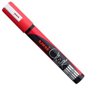 Uni-Ball 186221 - Marqueur pour fenêtres et craie UNI CHALK PWE-5M, 1,8 - 2,5 mm, pointe ronde, blanc