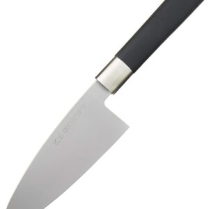 KAI Wasabi Black Deba - Longueur de Lame de 15,0 cm - Acier Inoxydable Poli 6A/1K6 58 (±1) HRC - Manche en polypropylène Noir - Hachoir Japonais - Fabriqué au Japon