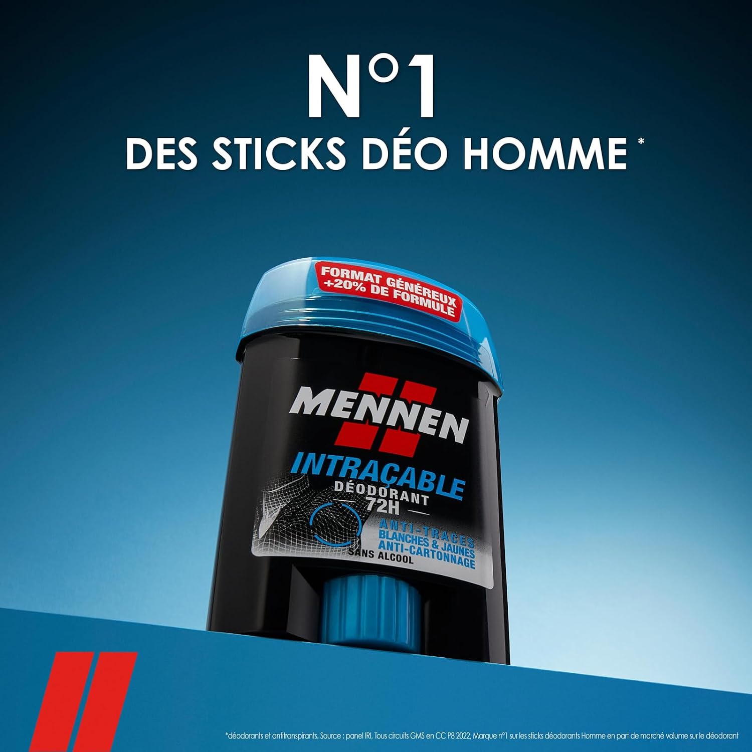 Mennen - INTRAÇABLE Deodorant Homme 72H - Stick Large - Sans Alcool - Sans Parfum - 50ml – Image 4