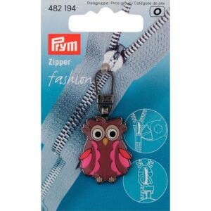 Prym 482194 Fashion Zipper per bambini gufo marrone/rosa