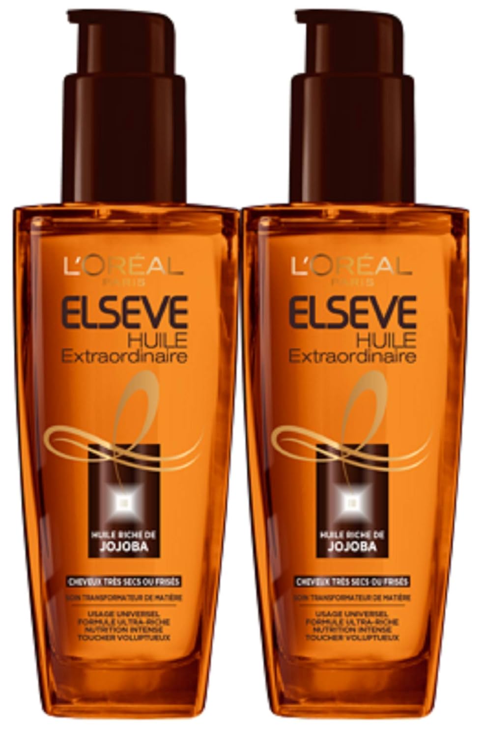 L'Oréal Paris Elseve Huile Extraordinaire pour Cheveux Très Secs 100 ml - Lot de 2