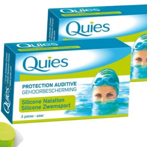 QUIES - Protection Auditive silicone special natation - Lot de 2 boite de 3 paires