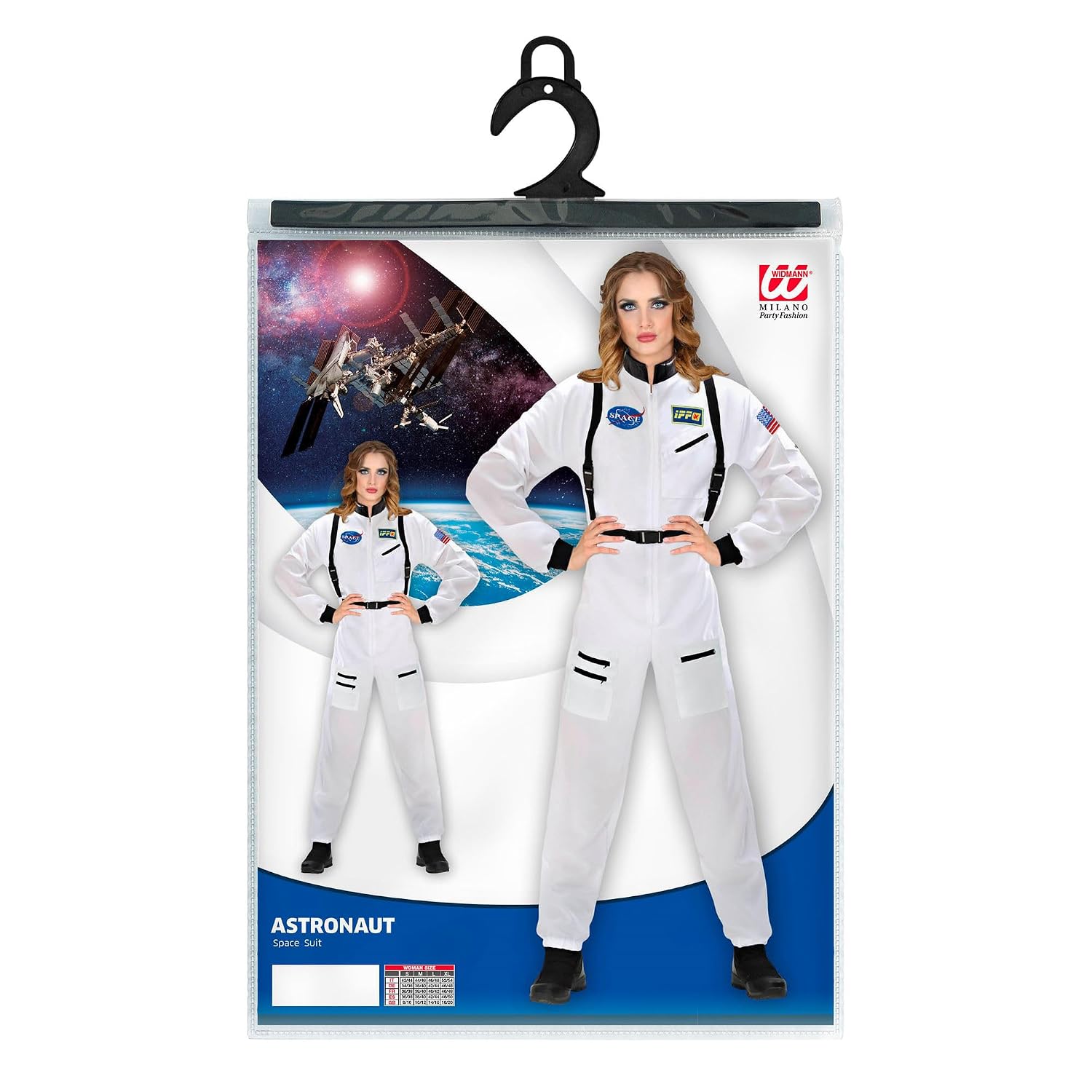 W WIDMANN MILANO Party Fashion - Costume astronaute, combinaison spatiale, combinaison, espace, space girl, spationaute, déguisements de carnaval – Image 3