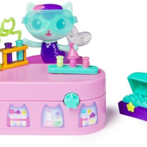 Gabby's Dollhouse, Figurine de fête Mercat, Figurine Mobile avec Meuble et Accessoires de Maison de poupée, Jouets pour Enfants pour Filles et garçons à partir de 3 Ans