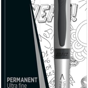 BIC Intensity Marqueur Permanent Pointe Ultra-Fine - Noir, Blister de 1