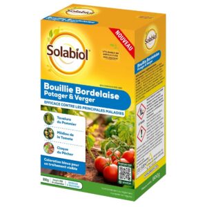 SOLABIOL Bouillie Bordelaise - 800g - 200L De Solution - Granulés A Dissoudre - Fongicide Polyvalent - Traitement Préventif & Traditionnel - Mildiou Tavelure Cloque - Coloration Bleue SOBB800