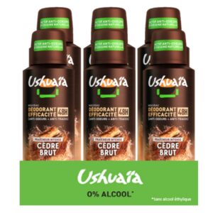 Ushuaïa Atomiseur Homme Cèdre Brut - Lot de 6