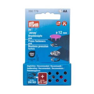 Prym 390779 Boutons pression en jersey 12 mm Compatible avec Vario Creative Tool Rose