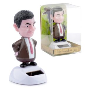 Puckator FF46 Figurine Solaire Mr Bean, 5,5 x 5 x 10,5 cm, Kaki/Blanc/Rose/Rouge/Noir
