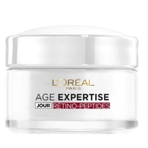 L'Oréal Paris - Crème de Jour Anti-Âge Hydratante - Soin Anti-Rides Intensif - Enrichi en Rétino-Peptides - Pour Peaux Normales à Mixtes - À partir de 45 ans - Age Expertise - 50 mL