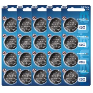 Renata CR2477N Lot de 20 piles bouton au lithium 3 V 2477