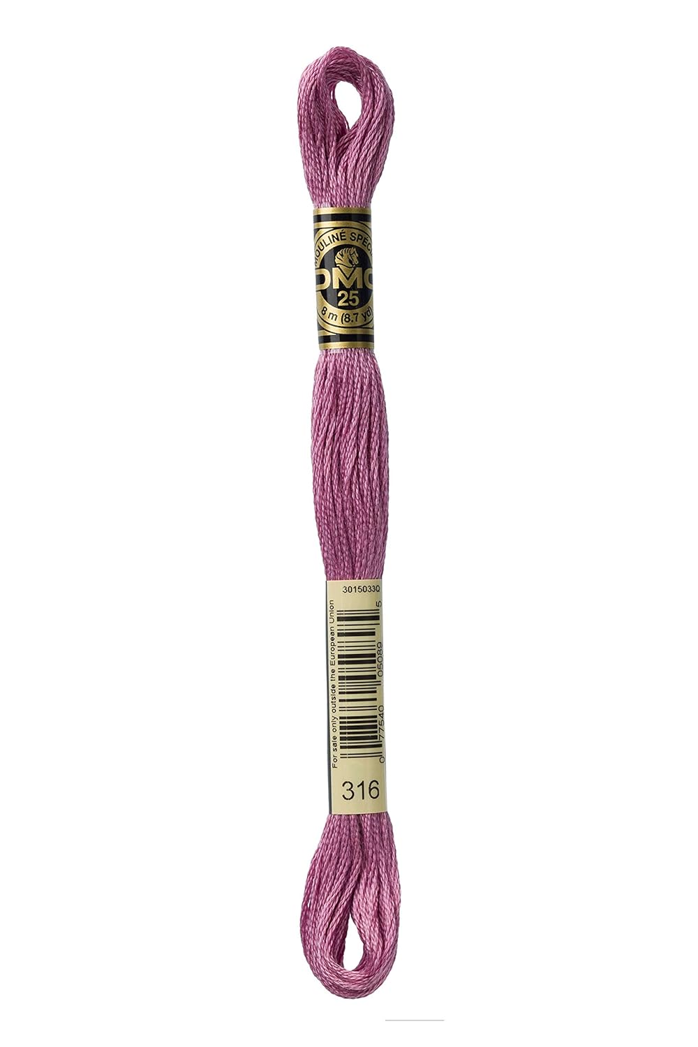 DMC 117–316 Mouline Stranded Coton Six brins Fil à broder Filetage, Medium antique Mauve, 8 m