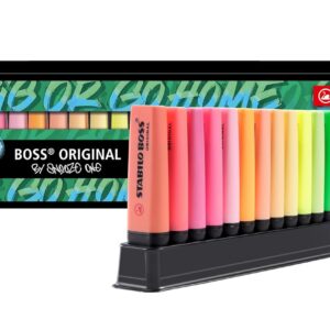 STABILO BOSS ORIGINAL - Surligneur - Set de bureau de 23 Surligneurs Pastel et Fluo, Edition limitée by Snooze One