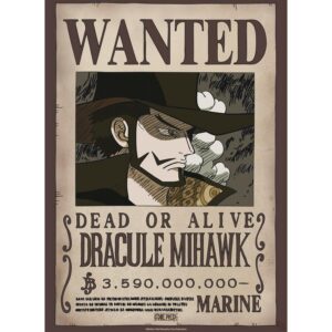 GB eye – Poster ONE PIECE Wanted (WANTED Dracule Mihawk)