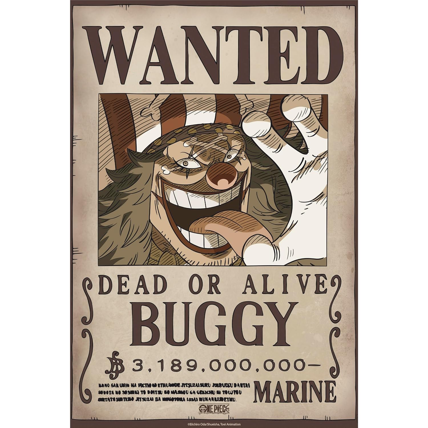 GB eye – Poster ONE PIECE Wanted (WANTED Buggy)