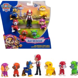 Paw Patrol - Pat Patrouille - Coffret Cadeau 7 Figurines Air Rescue - Figurine À Collectionner - Mission Voltige - Pat Patrouille Jouet - Cadeau Enfant 3 Ans Et + - Jouet Enfant 3 Ans Et +