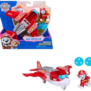 Paw Patrol - Pat Patrouille - Véhicule Figurine Marcus Air Rescue - Voiture Figurine À Collectionner - Projectiles Mission Voltige - Pat Patrouille Véhicule - Voiture Enfant - Jouet Enfant 3 Ans Et +