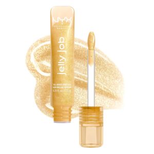 NYX Professional Makeup Jelly Job - Gloss haute brillance - Effet lissant - Sensation de confort - Lèvres visiblement hydratées - Parfum Cerise - Teinte : Glow Job 03