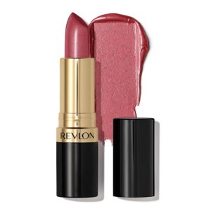 REVLON Rouge à lèvres Super Lustrous, Pearl Formule crémeuse pour des lèvres douces et pulpeuses, Sensation d'hydratation, 610 Gold Pearl Plum, 4,2g